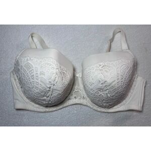 Auden Womens Lightly Lined Balconette Underwire Bra Cream Lace 42DDD VN1179480